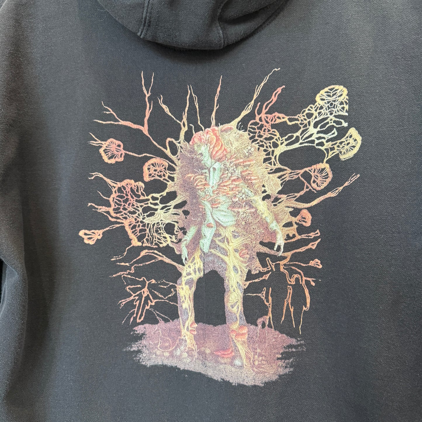 Close up of Last of Us Infected graphic on a hoodie