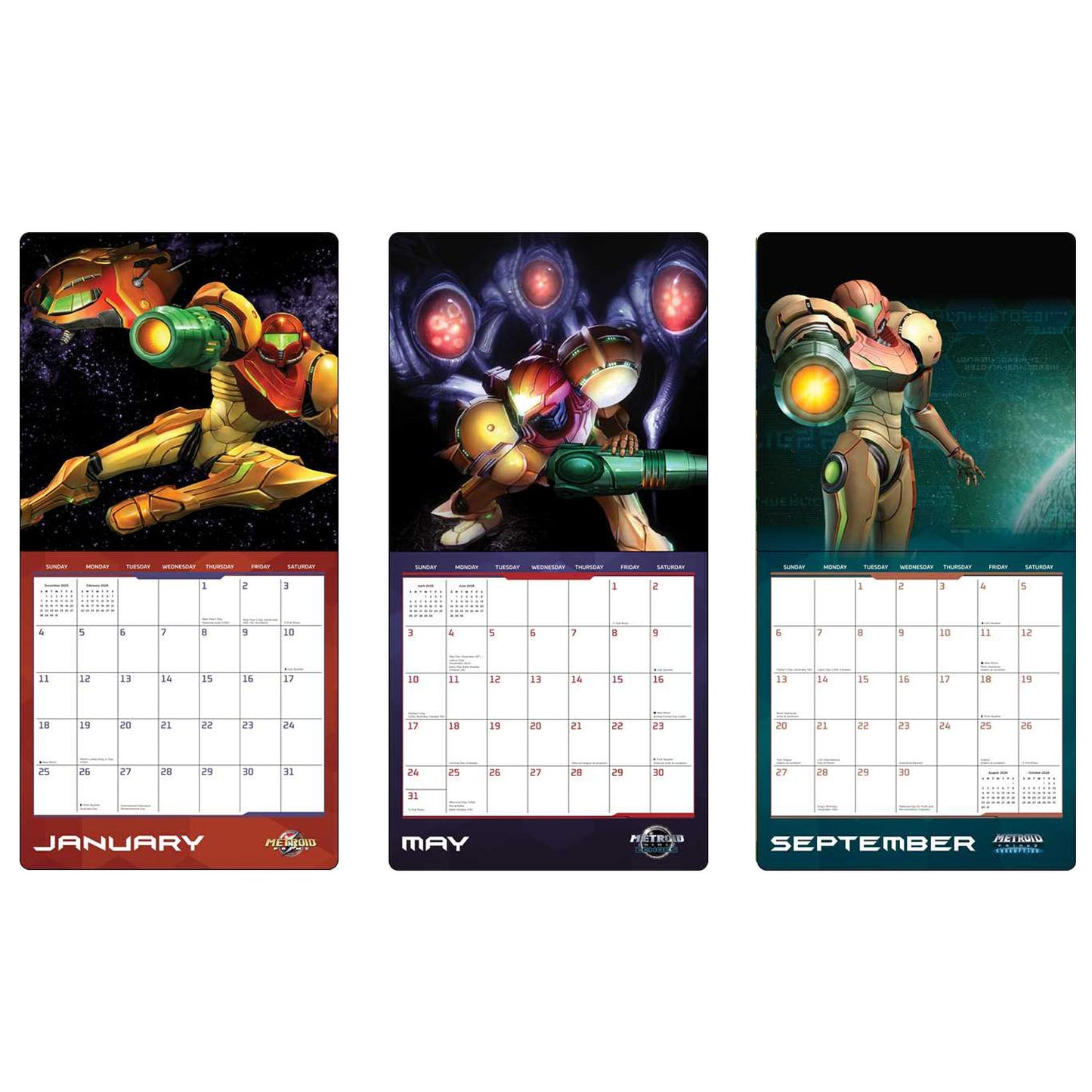 Metroid 2026 Wall Calendar