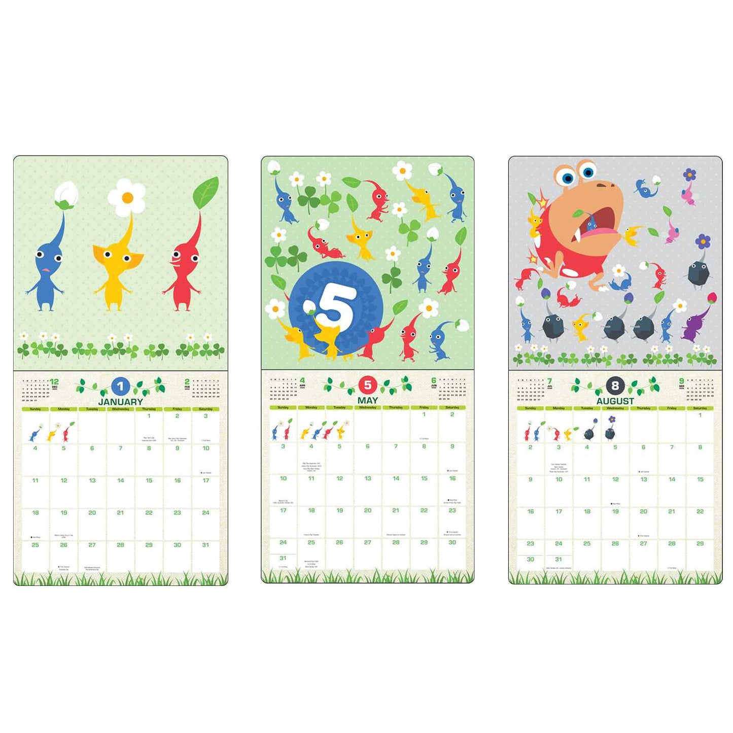 Pikmin 2026 Wall Calendar