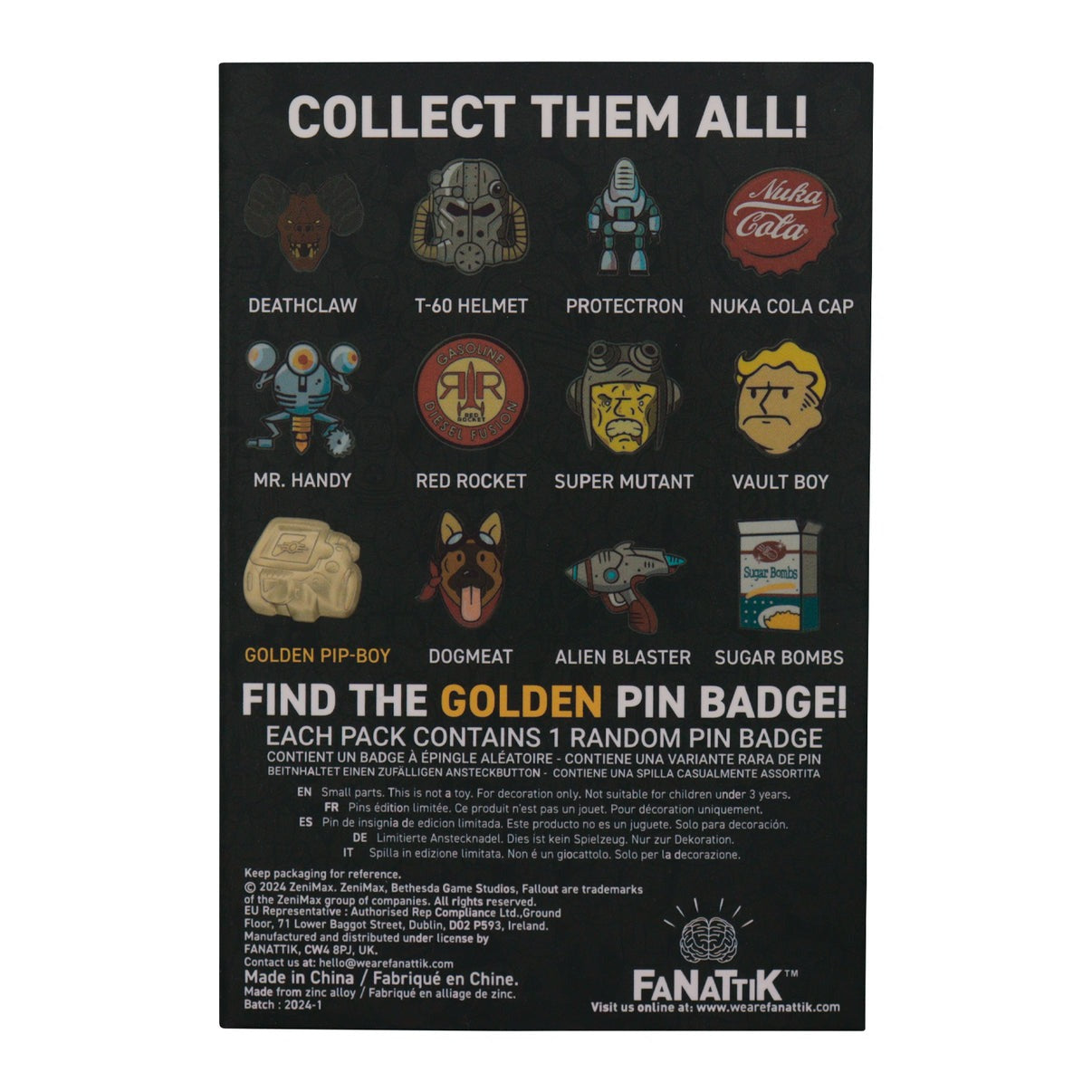 Fallout Mystery Pin Blind Box