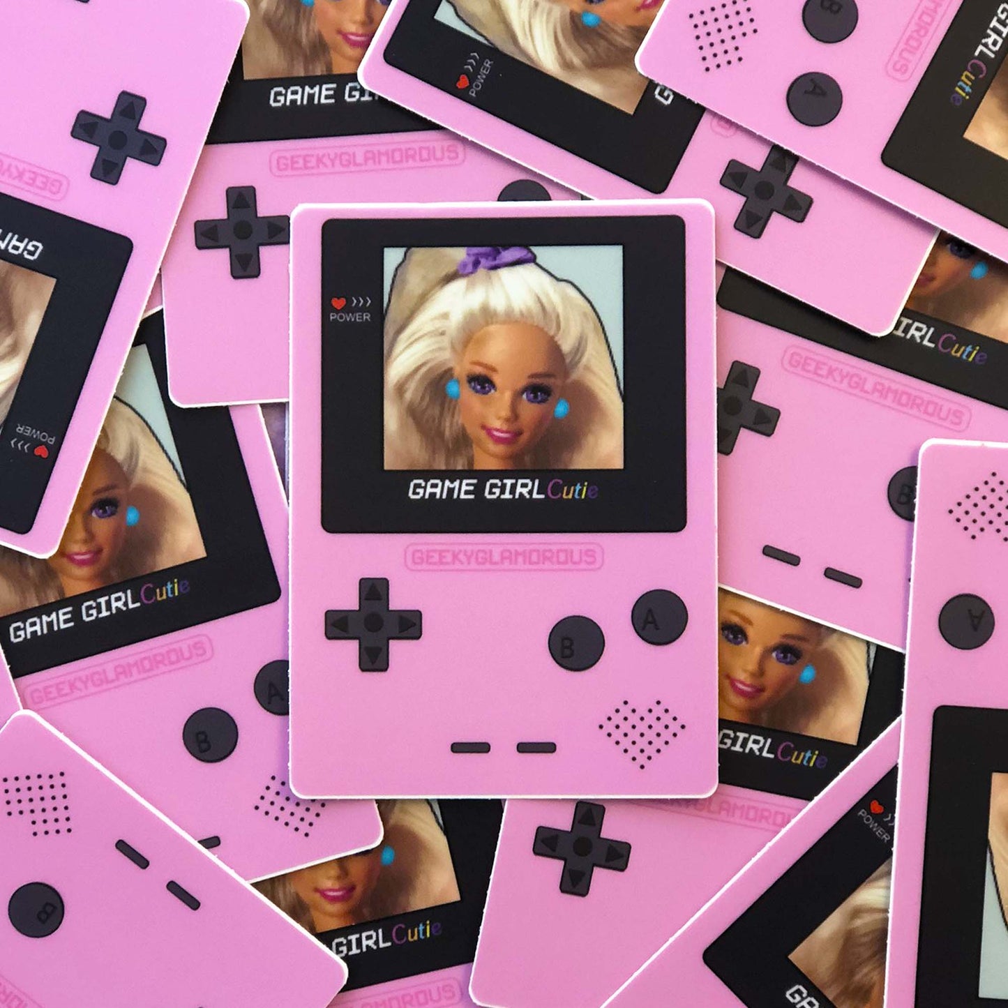 GeekyGlamorous Game Girl Cutie Sticker