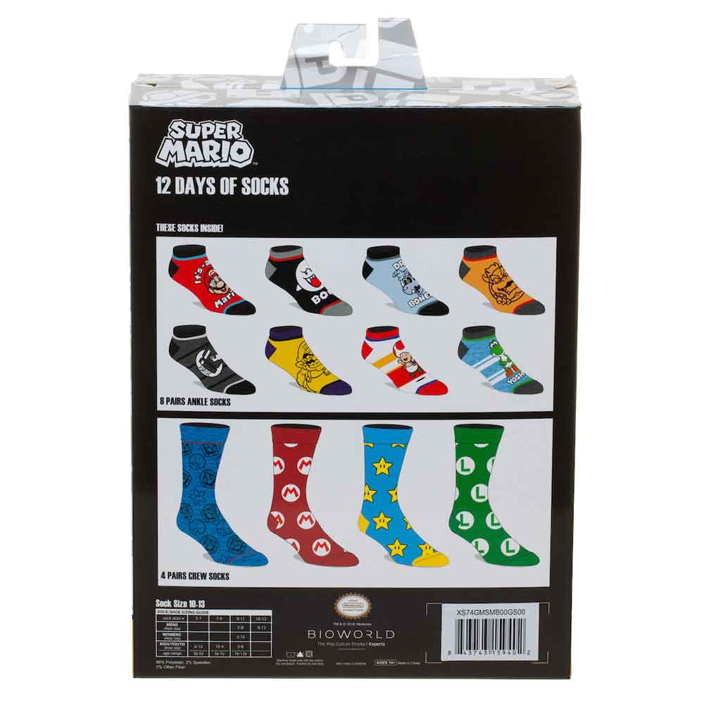 Super Mario 12-Day Sock Set