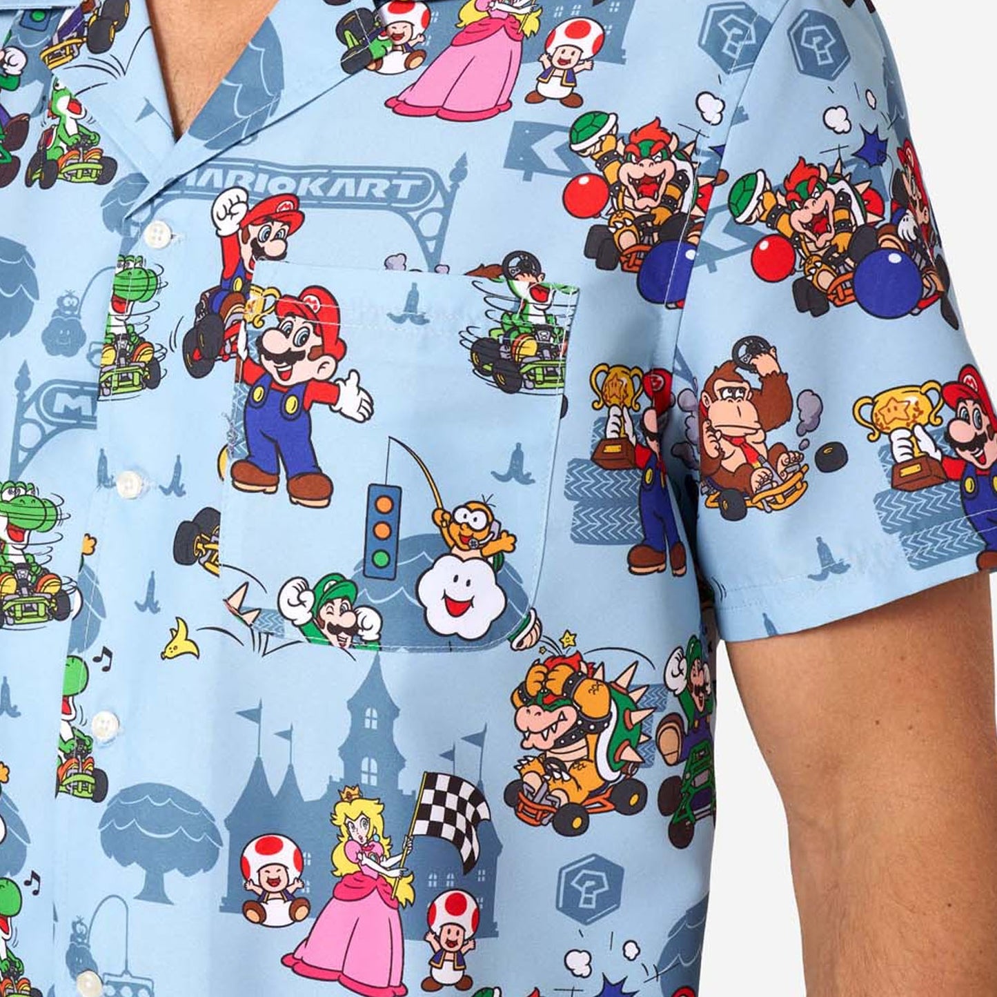 Mario Kart Button Up Shirt