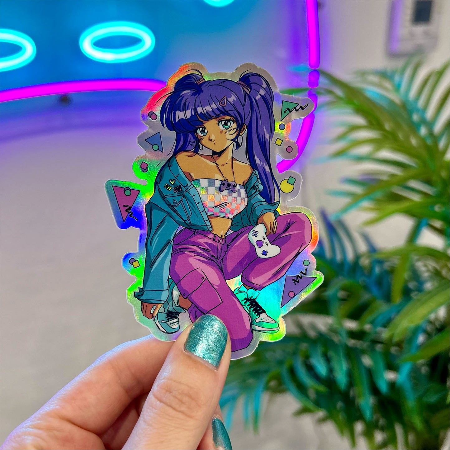 GeekyGlamorous "GG" Holographic Sticker
