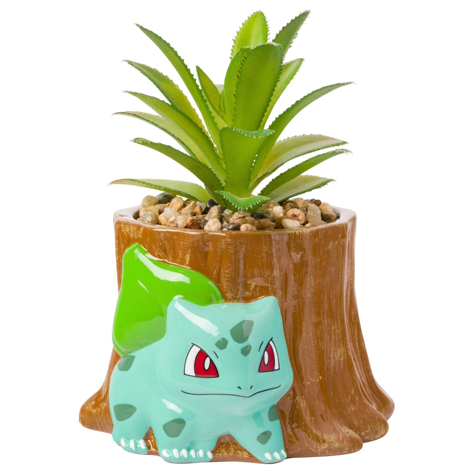 bulbasaur succulent planter Pokemon Bulbasaur Mini Ceramic Planter with Faux Plant