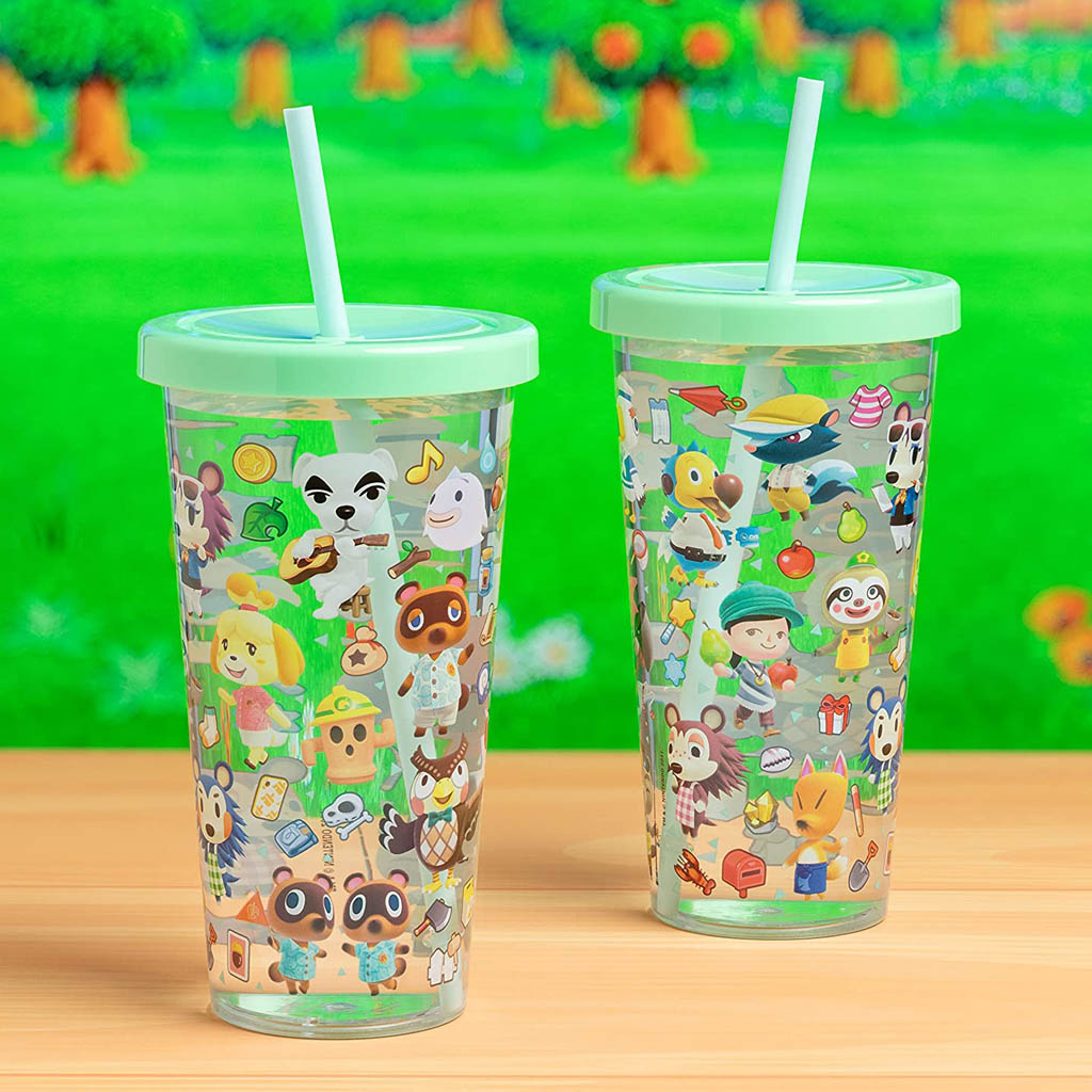 Customized Animal Crossing New Horizons Reusable Starbucks 24oz Cold Cup  With Straw and Lid, ACNH Tumbler, Personalized Cup Gift for Gamers 