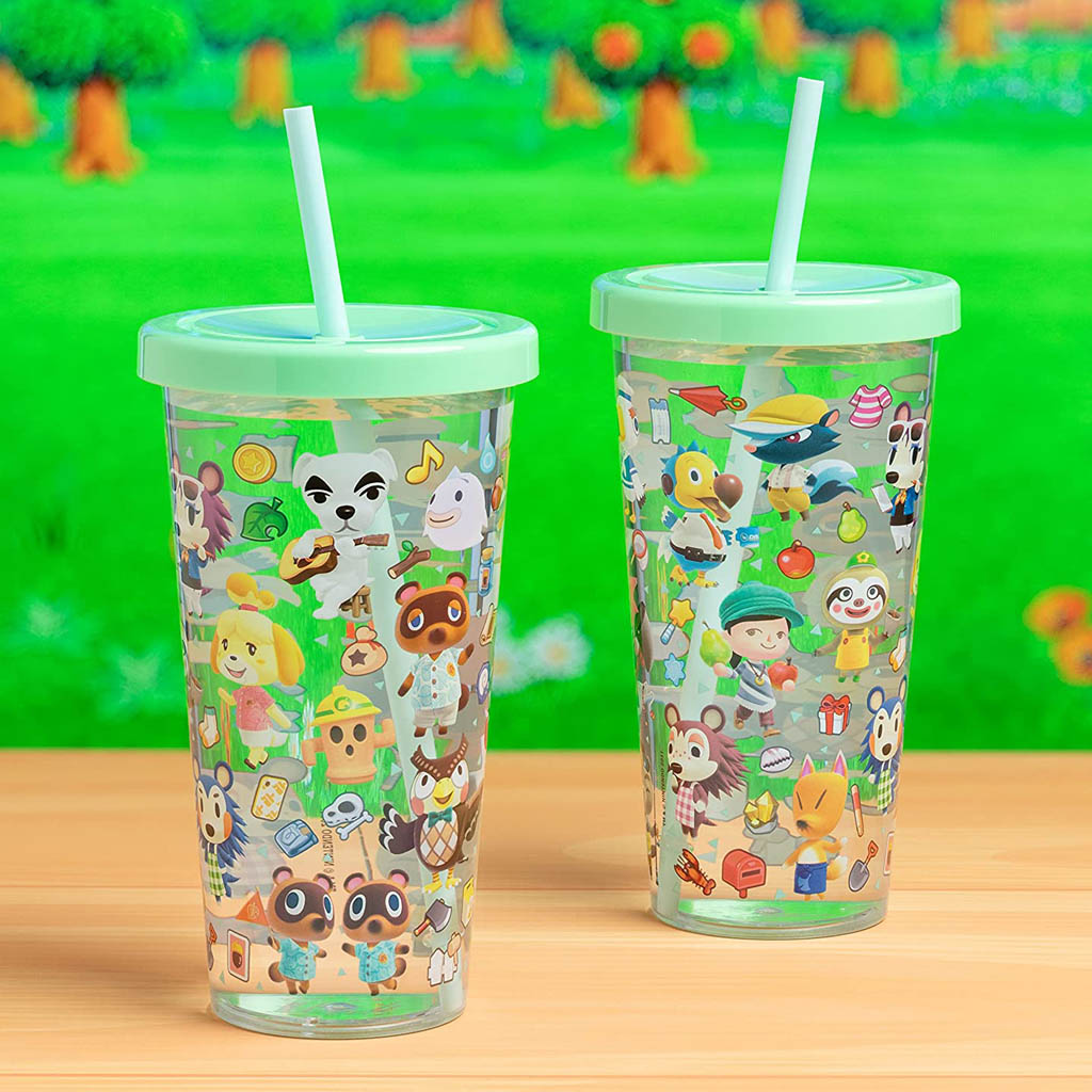 Animal Crossing Tumbler Cup with Straw