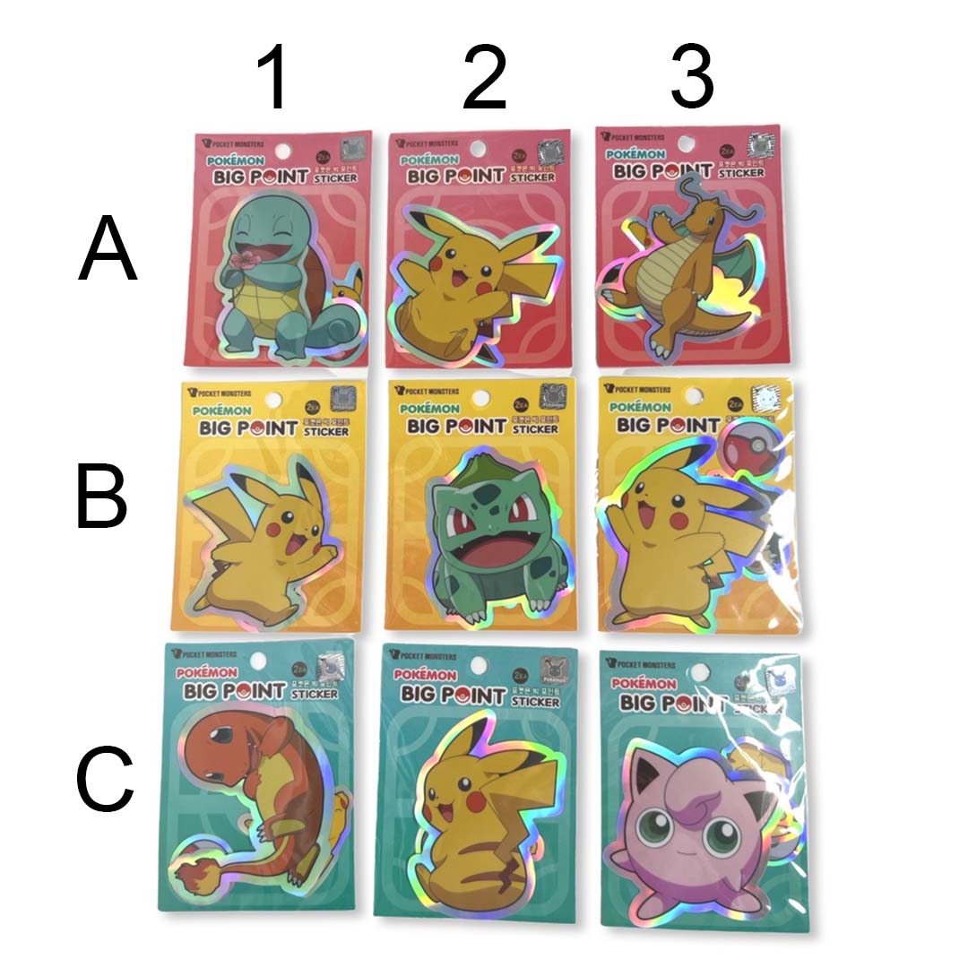 Pokémon 3pc Sticker Pack