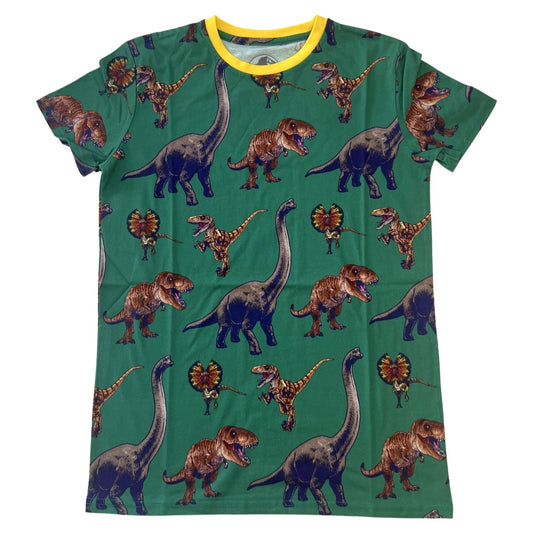 Jurassic Park All-Over Print Ringer Tee