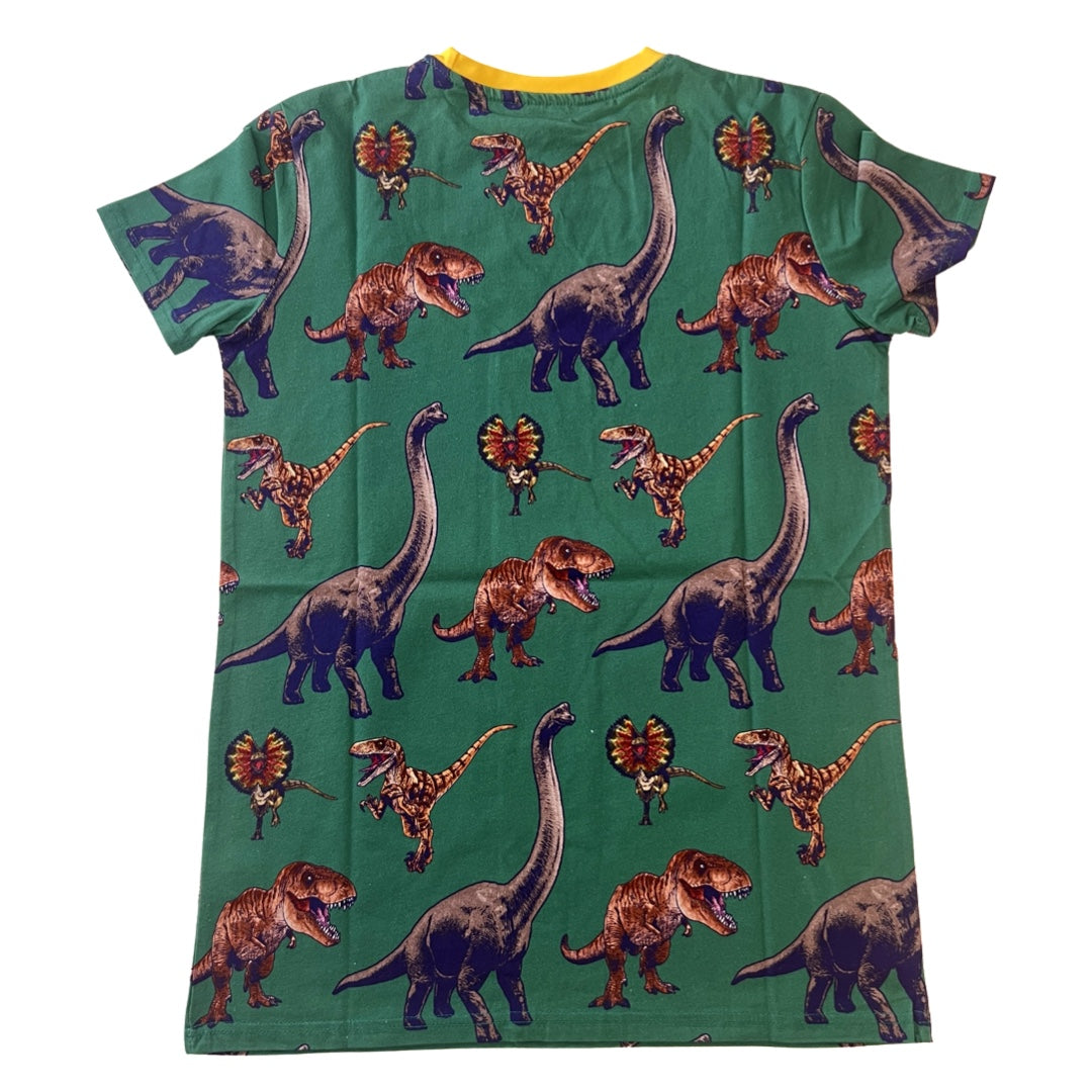 Jurassic Park All-Over Print Ringer Tee