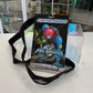 Metroid Fusion Game Boy Advance card with strap on a white surface