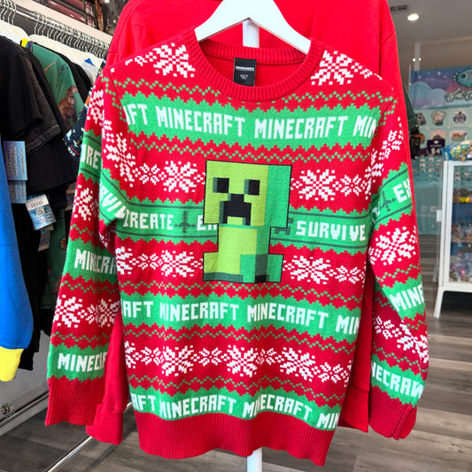 Pre-Owned Minecraft Creeper Holiday Sweater