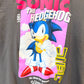 Gray t-shirt with Sonic the Hedgehog graphic design in a store setting