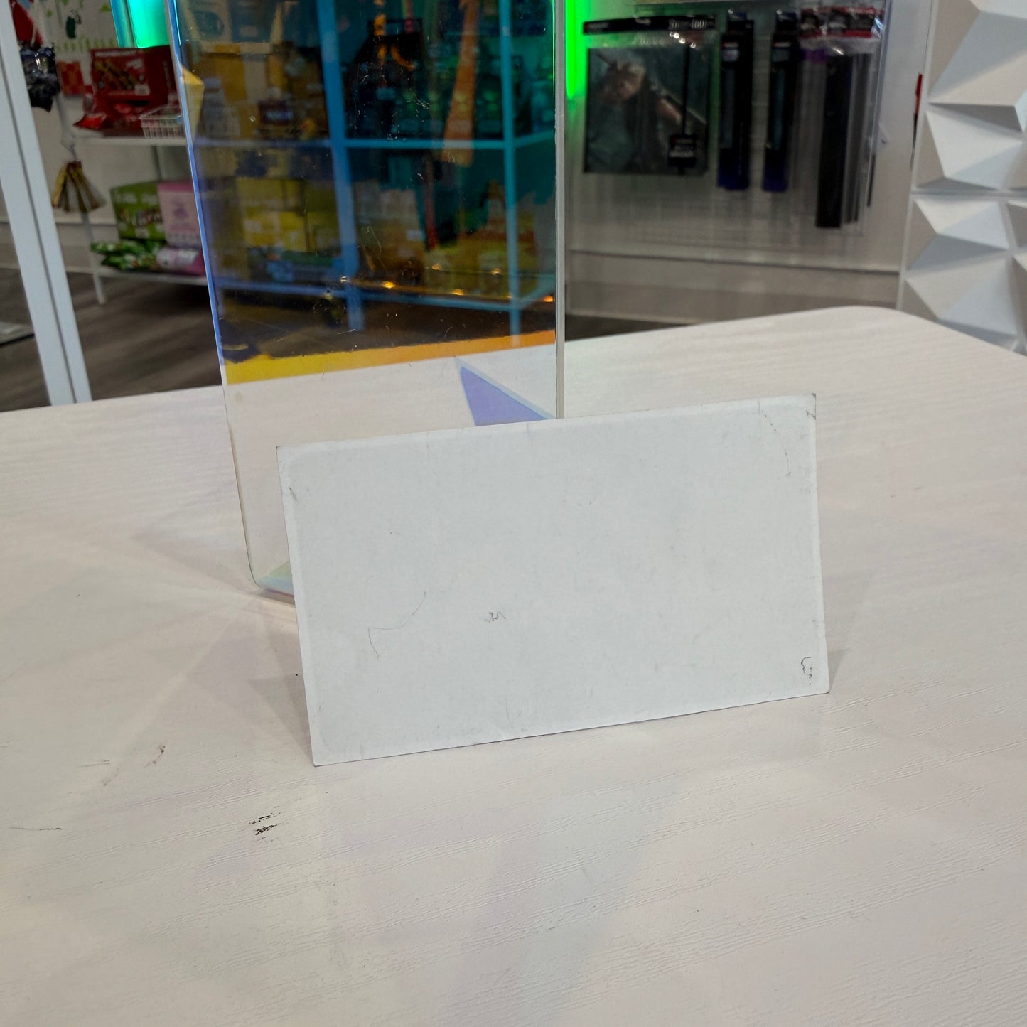 Back of Halo 2 sticker with a store in the background