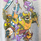 close of grey tshirt with Spyro graphic