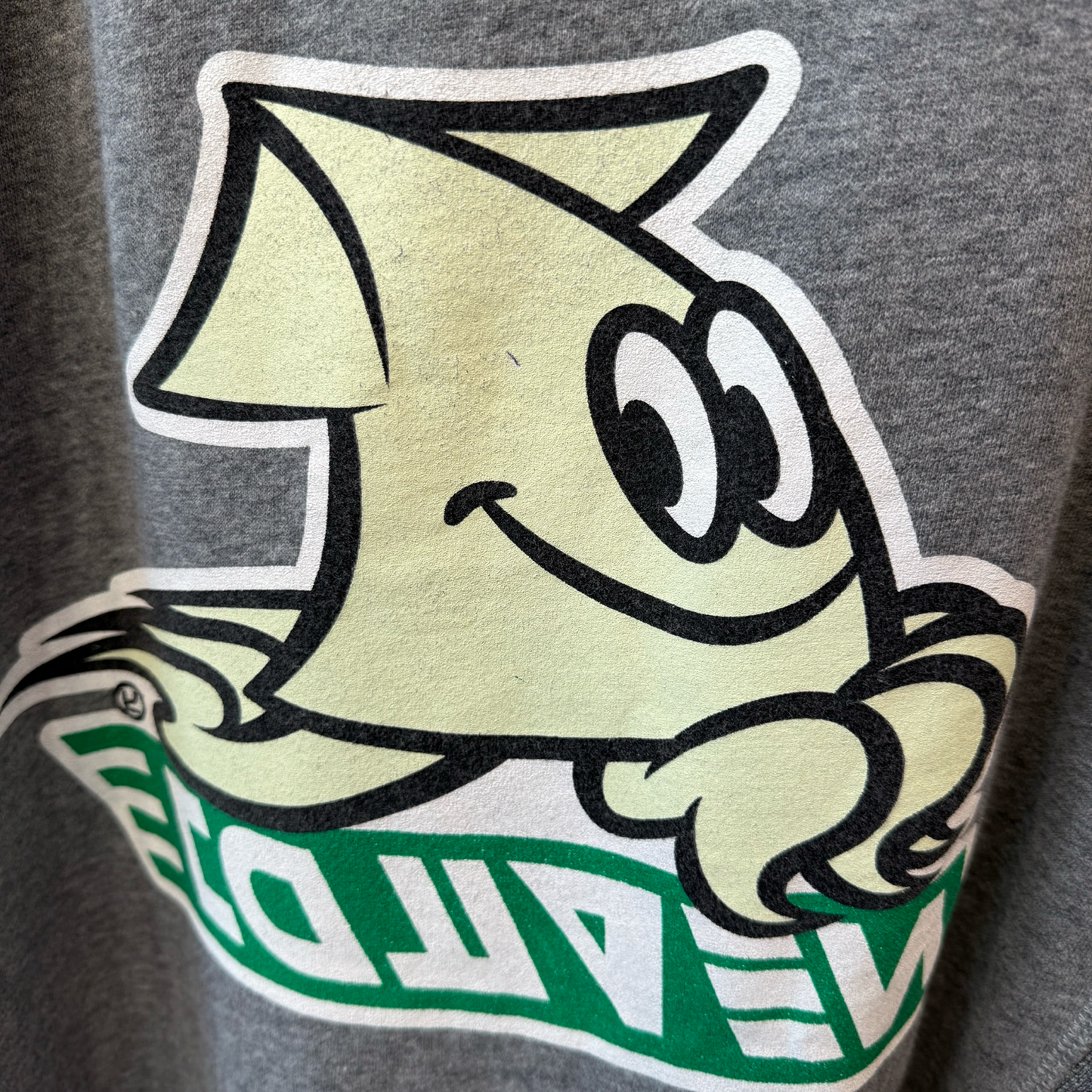 Up close shot of graphic of a squid from video game, Splatoon