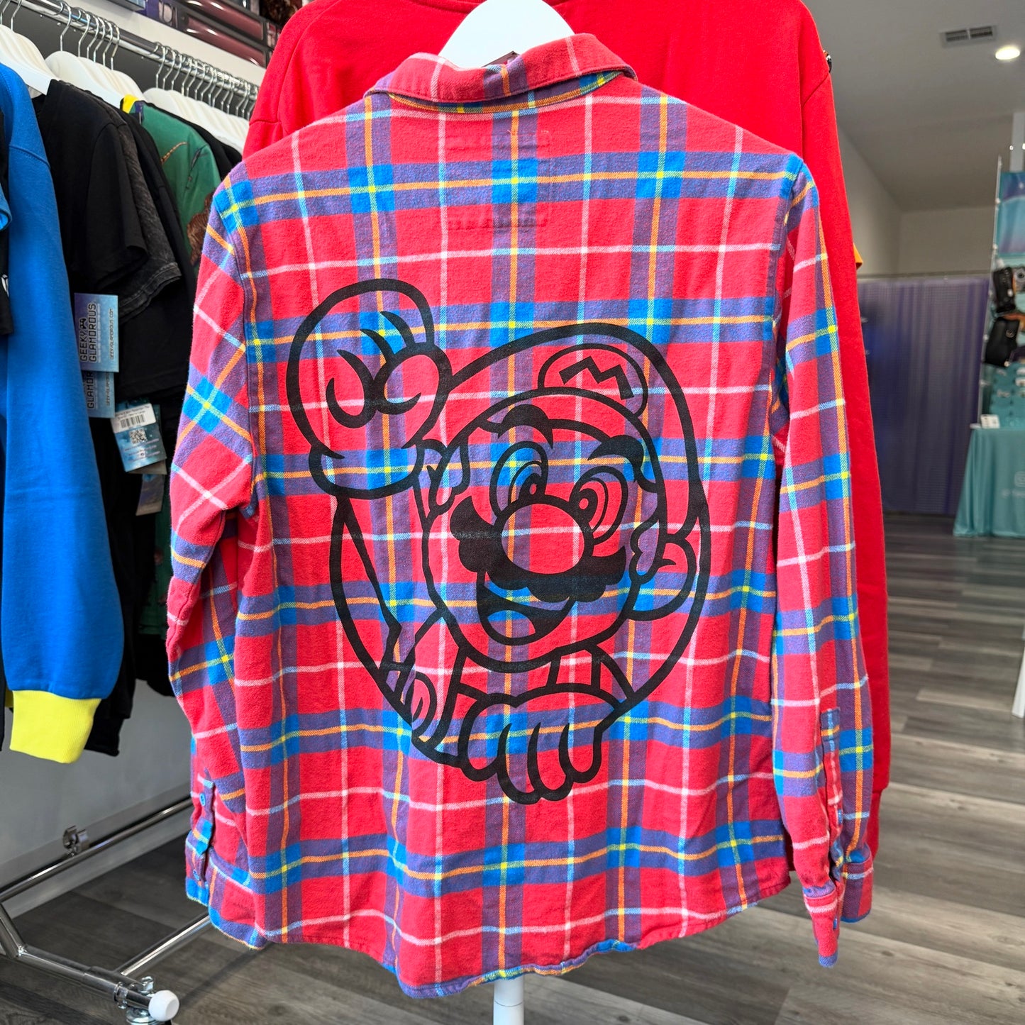 Pre-Owned Super Mario Flannel Shirt