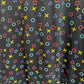 Close up shot of all-over pattern of PlayStation controller-style symbols (circles, squares, triangles, crosses)