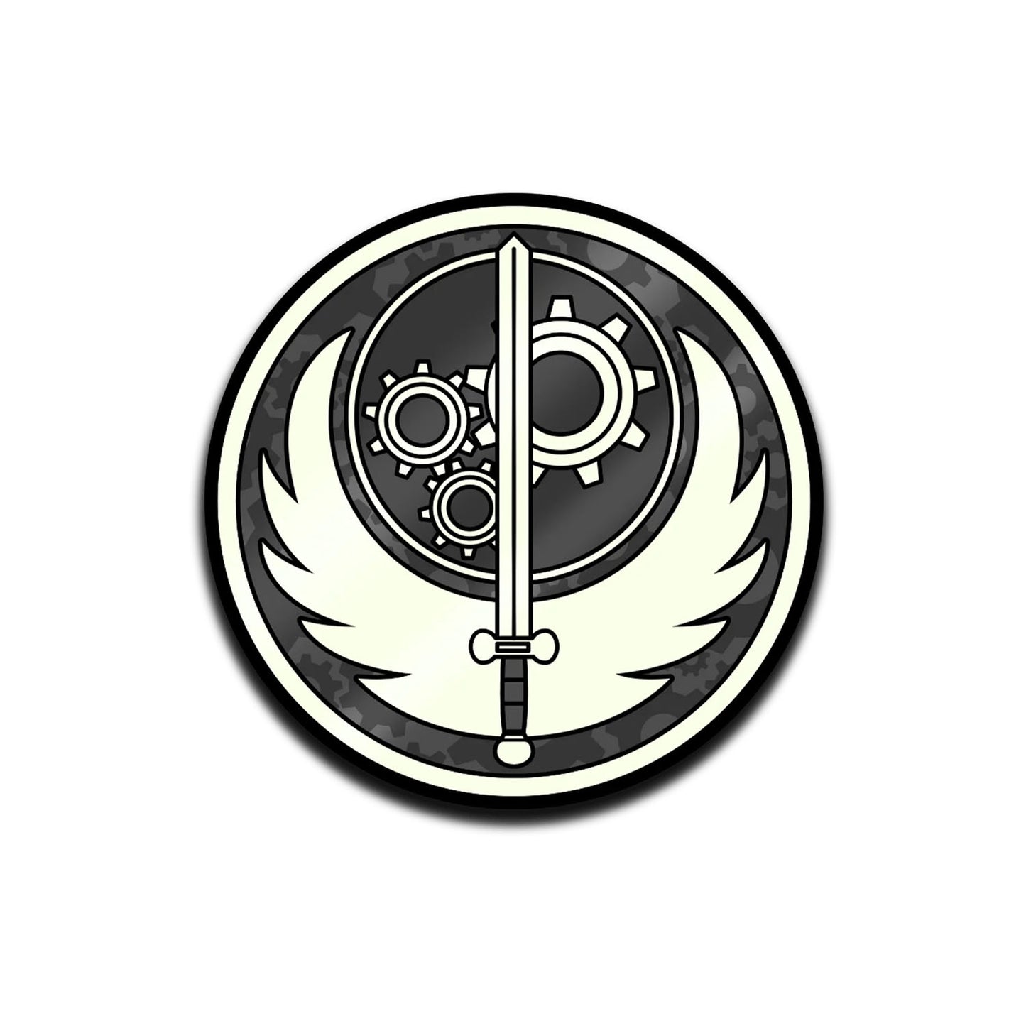 Pinfinity - Fallout Brotherhood of Steel Insignia Glow AR Pin