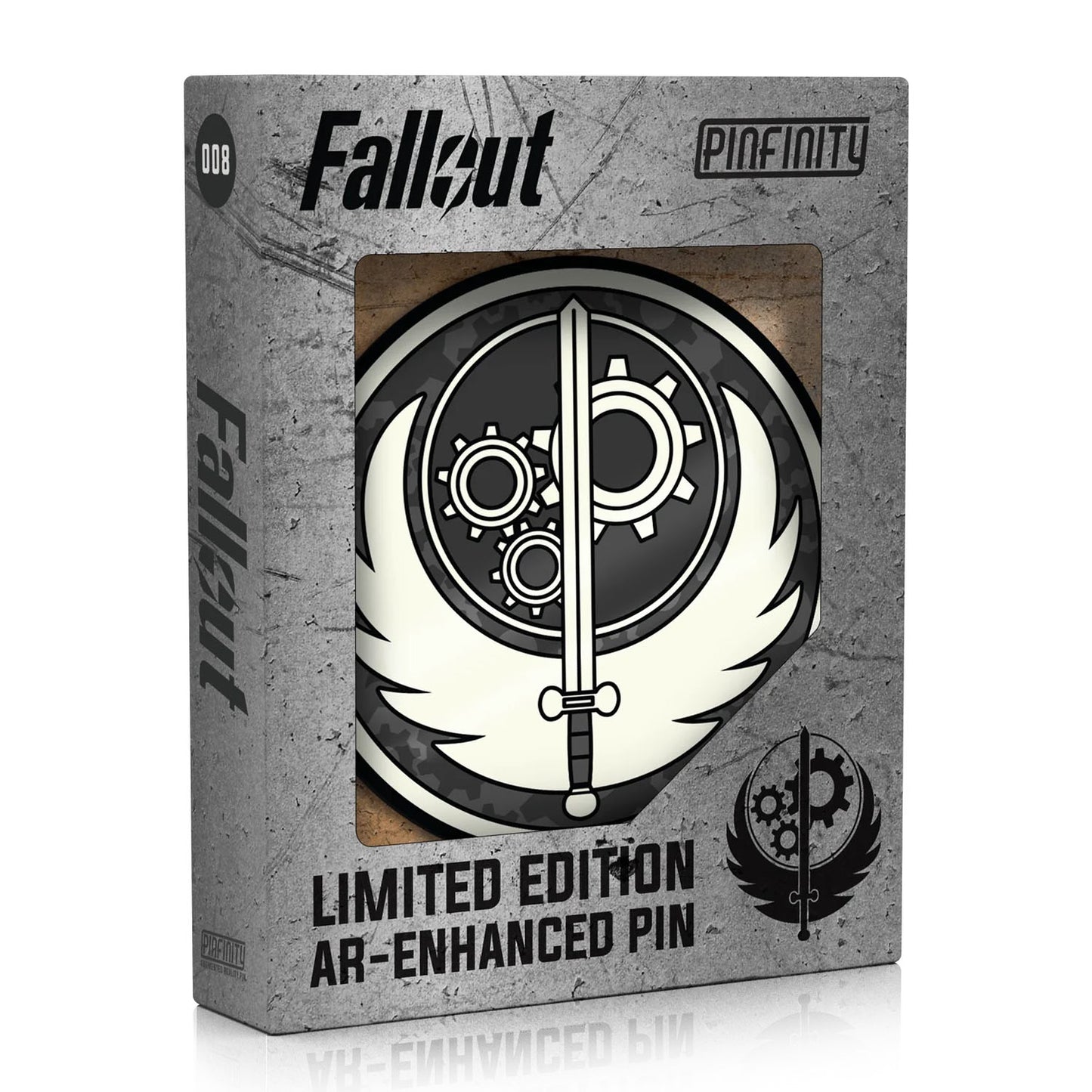 Pinfinity - Fallout Brotherhood of Steel Insignia Glow AR Pin