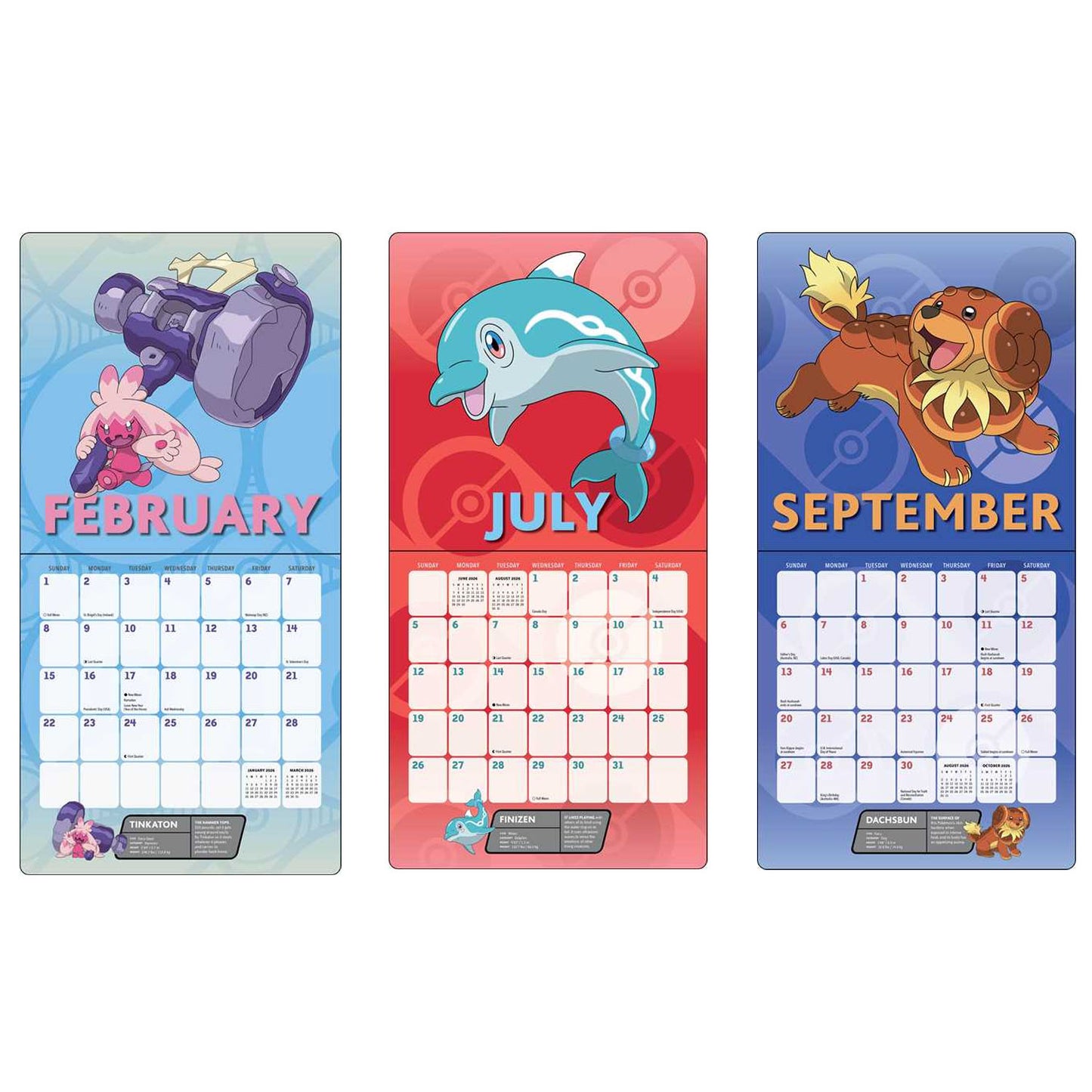 Pokémon 2026 Wall Calendar