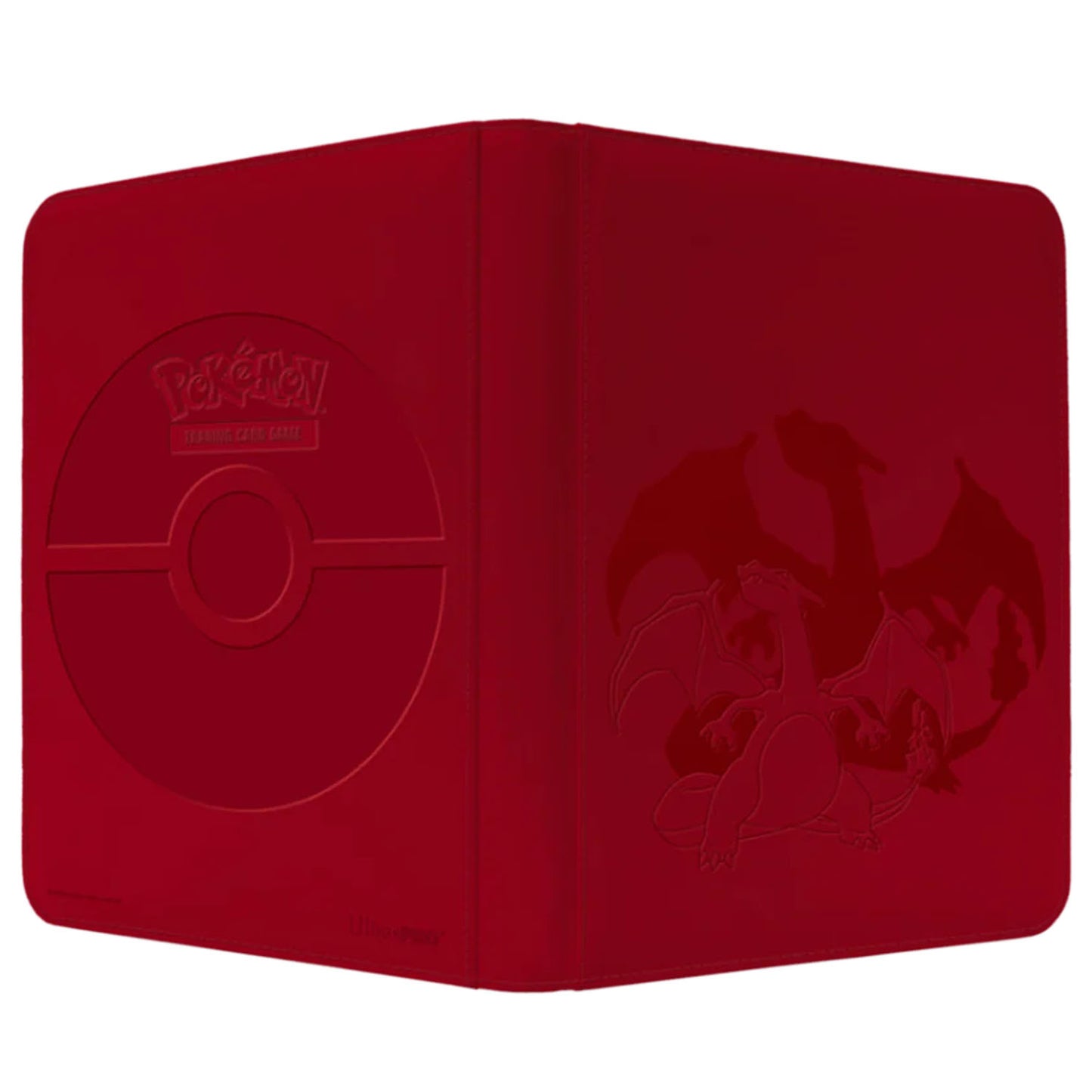 Red Pokemon branded card folio featuring Charizard 