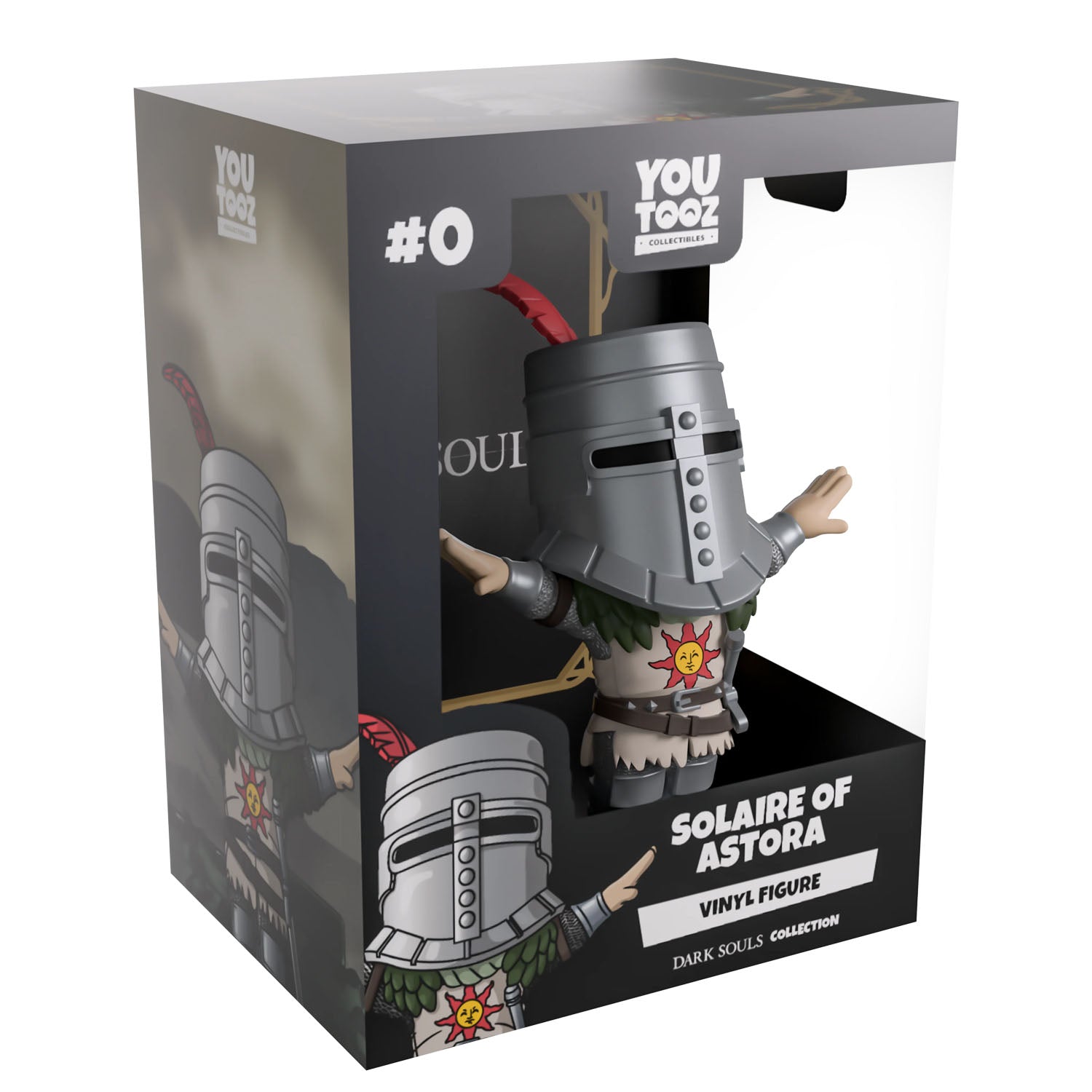 Solaire of Astora vinyl figure in packaging with 'You Tooz' branding