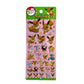 A package of Pokémon Eevee stickers on a pink background, with the Pokémon logo and '5 Sticker Sheets' text visible.