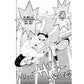 Black and white manga-style comic panel showing a person riding a motorcycle on a street, with speech bubbles reading 'WE WILL BE EDGERUNNERS! JUST WAIT AND SEE!' and 'LEAVE THIS TO ME, I'LL HANDLE IT!'.