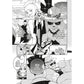 A black and white manga comic book page featuring multiple panels of stylized characters, hats, sunglasses, and speech bubbles with text.