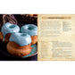 Cookbook recipe page for Fargrave Sweetrolls showing a baked bun with blue frosting. 