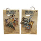 Two 'Final Fantasy IX' themed keychains on packaging with '25th Anniversary' text on a white background.