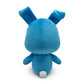 Blue rabbit plush of Toy Bonnie from Five Nights at Freddy's with red bowtie and big green eyes. 