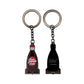 Front and back view of Nuka Cola bottle keychain from Fallout 