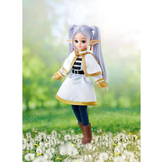 Frieren doll standing in a field of flowers