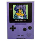 Sticker of a retro handheld gaming console with pigtailed anime girl artwork 