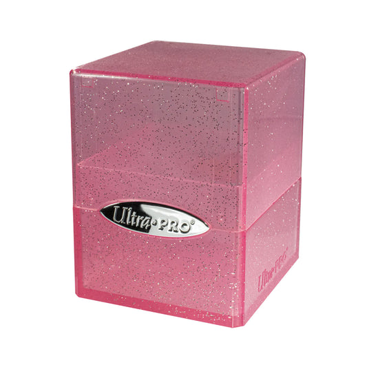 Glitter Cube Deck Box - Pink