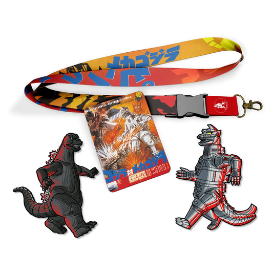 Pinfinity - Godzilla VS Mechagodzilla Pin and Lanyard Set