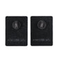 Back view of two enamel pins with rubber pin backs. 