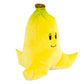 Banana plush from Mario Kart on a white background