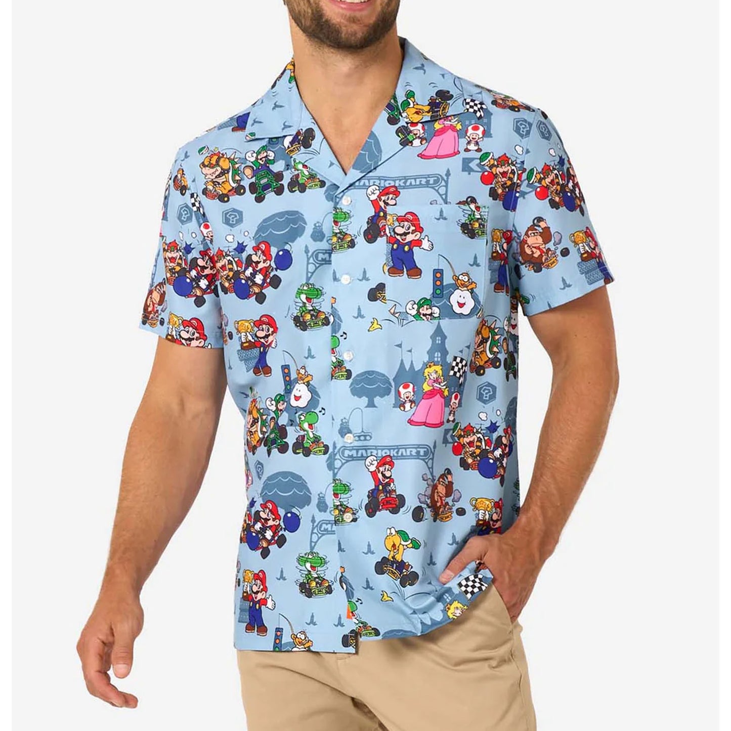 Mario Kart Button Up Shirt