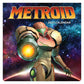 Square 2027 Metroid calendar cover featuring Samus in a gold and green suit against a starry space background, with large 'METROID' title text at the top.