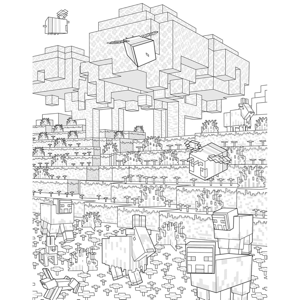 Minecraft Coloring Set Minecraft Official Coloring Book Vol. 2 – GeekyGlamorous