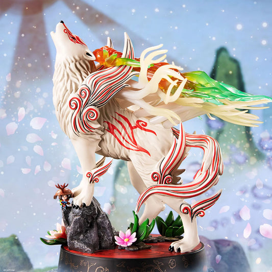 Okami Shiranui Celestial Howl Painted Statue