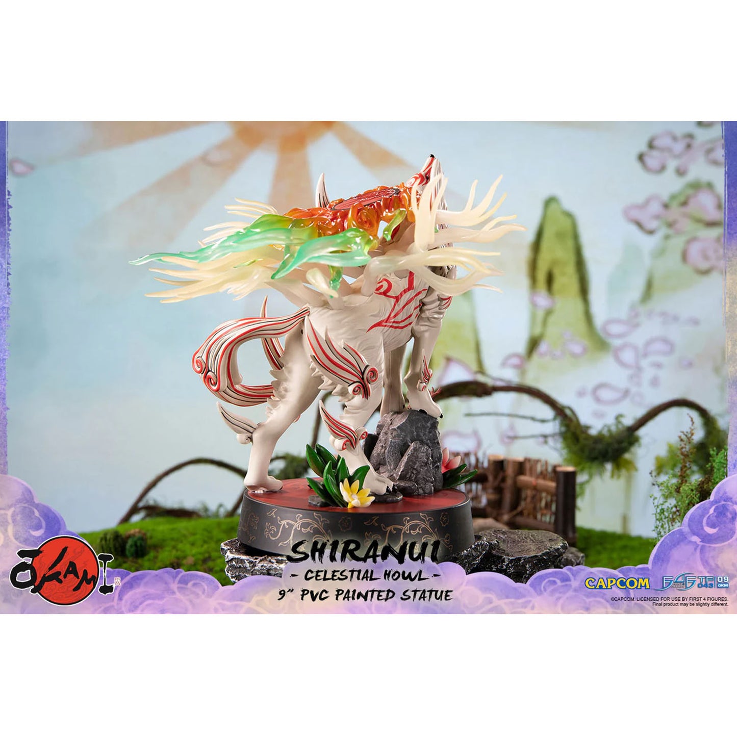 Okami Shiranui Celestial Howl Painted Statue