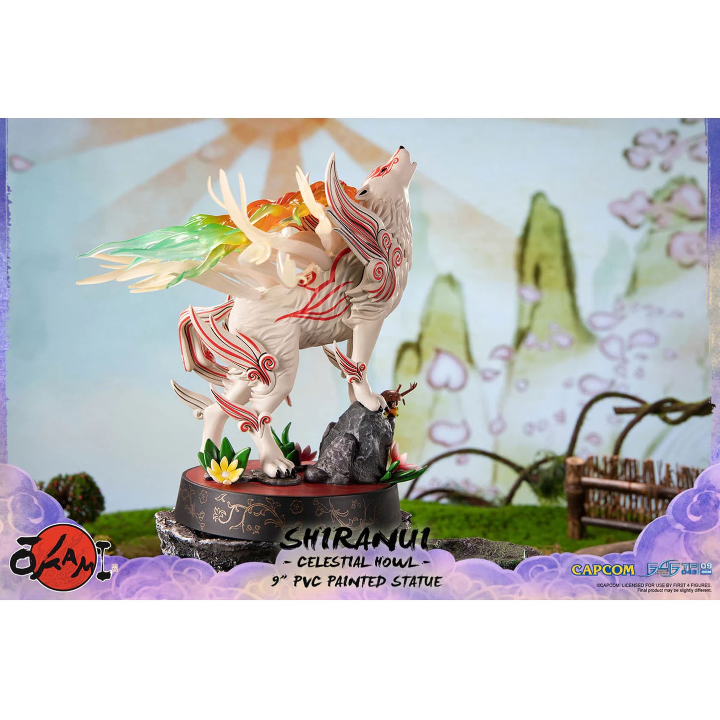 Okami Shiranui Celestial Howl Painted Statue