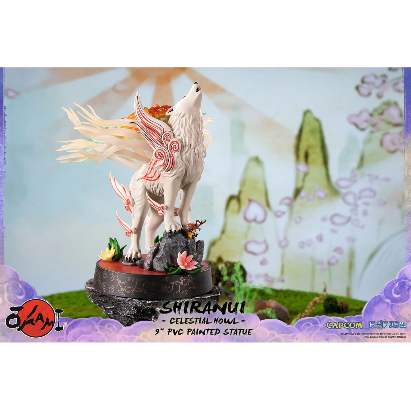 Okami Shiranui Celestial Howl Painted Statue