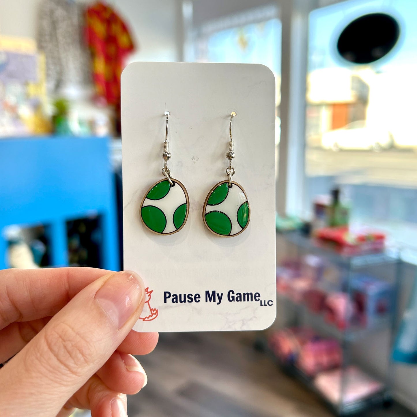 Pause My Game - Dinosaur Egg Earrings