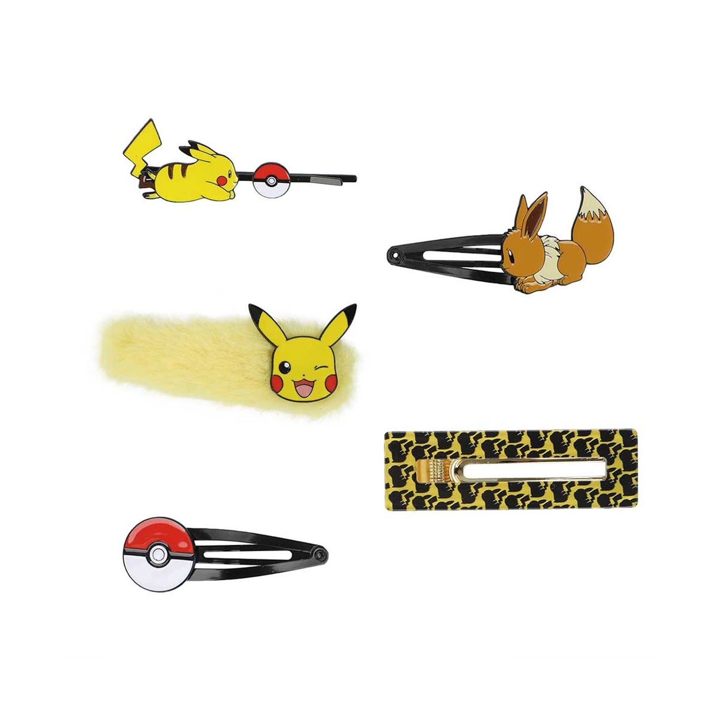 Pokémon Pikachu and Eevee Hair Clip Set