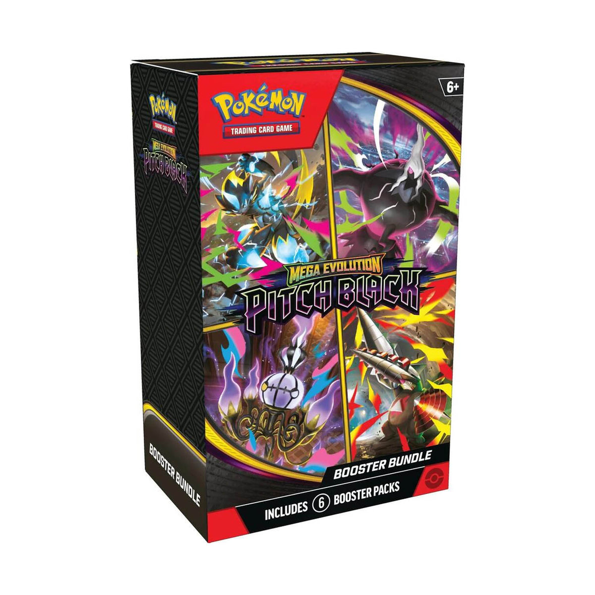 Pokémon Trading Card Game Mega Evolution Pitch Black booster bundle box on a plain white background.